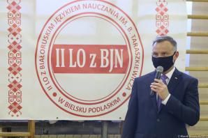 [VIDEO] Andrzej Duda z wizytą na Podlasiu na zaproszenie mniejszości białoruskiej