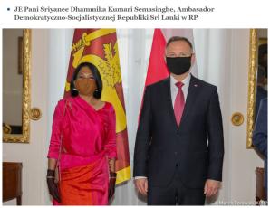 Prezydent przyjął listy uwierzytelniające od ambasadorów Sri Lanki, Etiopii, Monako i Turkmenistanu
