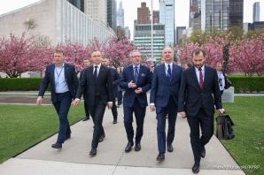 [VIDEO] Kwestie bezpieczeństwa w kontekście trwających konfliktów: na Ukrainie i na Bliskim Wschodzie oraz zrównoważony rozwój to tematy rozmów Prezydenta Andrzeja Dudy w siedzibie ONZ w Nowym Jorku