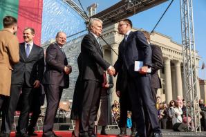 [VIDEO] Wystąpienie marszałka Sejmu w litewskim Sejmie z okazji 35. rocznicy odrodzenia niepodległości Litwy