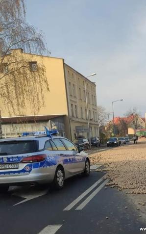 Święto ziemniaka w Oławie. Rolnik przyozdobił ulicę kilkoma tonami tego warzywa