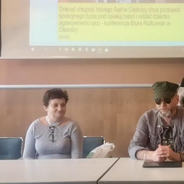 [VIDEO] Dramat chłopca, którego Sąd w Oleśnicy chce pozbawić spokojnego życia pod opieką babci i oddać agresywnemu ojcu - konferencja Biura Rutkowski w Oleśnicy